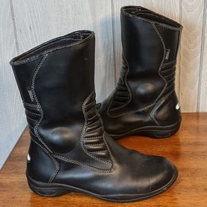 Tour master black motorcycle waterproof boots 7